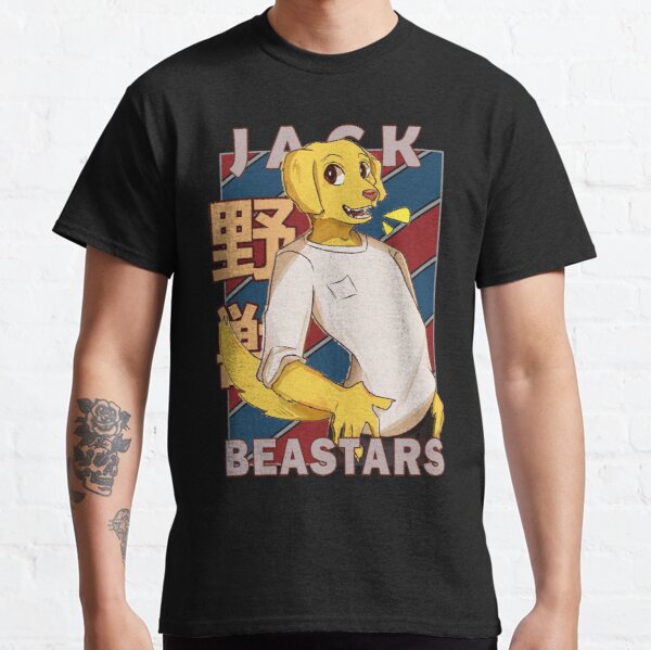 Jack Beastars Bīsutāzu Anime Manga Design Classic T-Shirt RB2508 Produkt Offizieller Beastars Merch